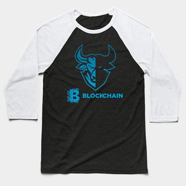 Blockchain coin Crypto coin Crytopcurrency Baseball T-Shirt by JayD World